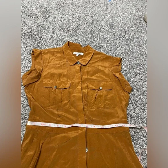 Broadway and Broome Madewell silk Midi Fit & Flare Dress 4 Career Minimalist - Picture 11 of 12